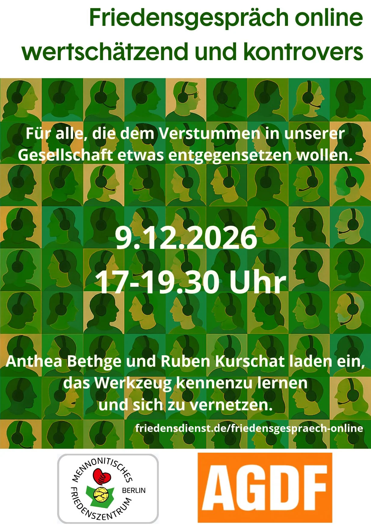 Friedensgespräch Online 09.12.26 Plakat